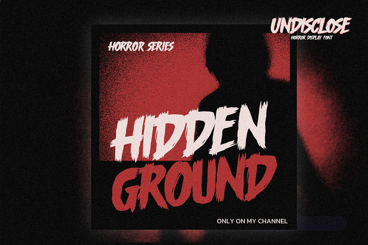 UNDISCLOSE - Horror Display Font, a Font by Gassstype (Photo 2 of 8)