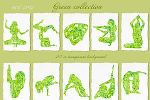 GREEN WITCH YOGA Line Art BUNDLE