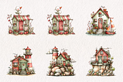 Beach House Clipart Bundle, an Illustration by CreationArt (Thumbnail 3 of 7)