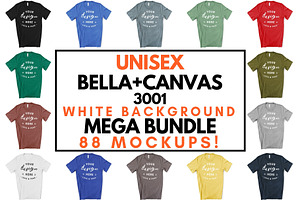Male Bella Canvas 3001 Mockup Bundle