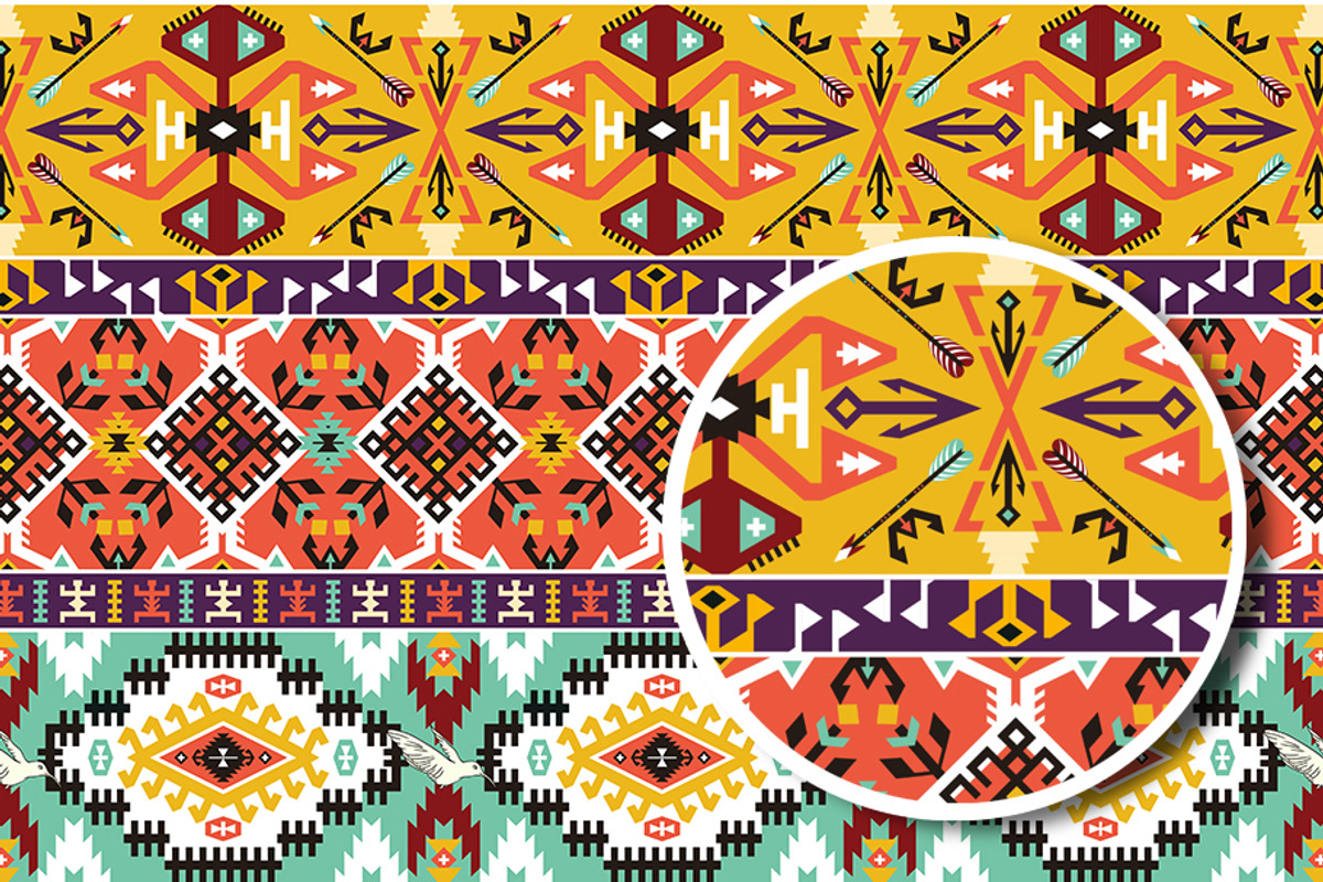Ethnic pattern in aztec style, a Pattern Graphic by tomuato (Photo 4 of 4)