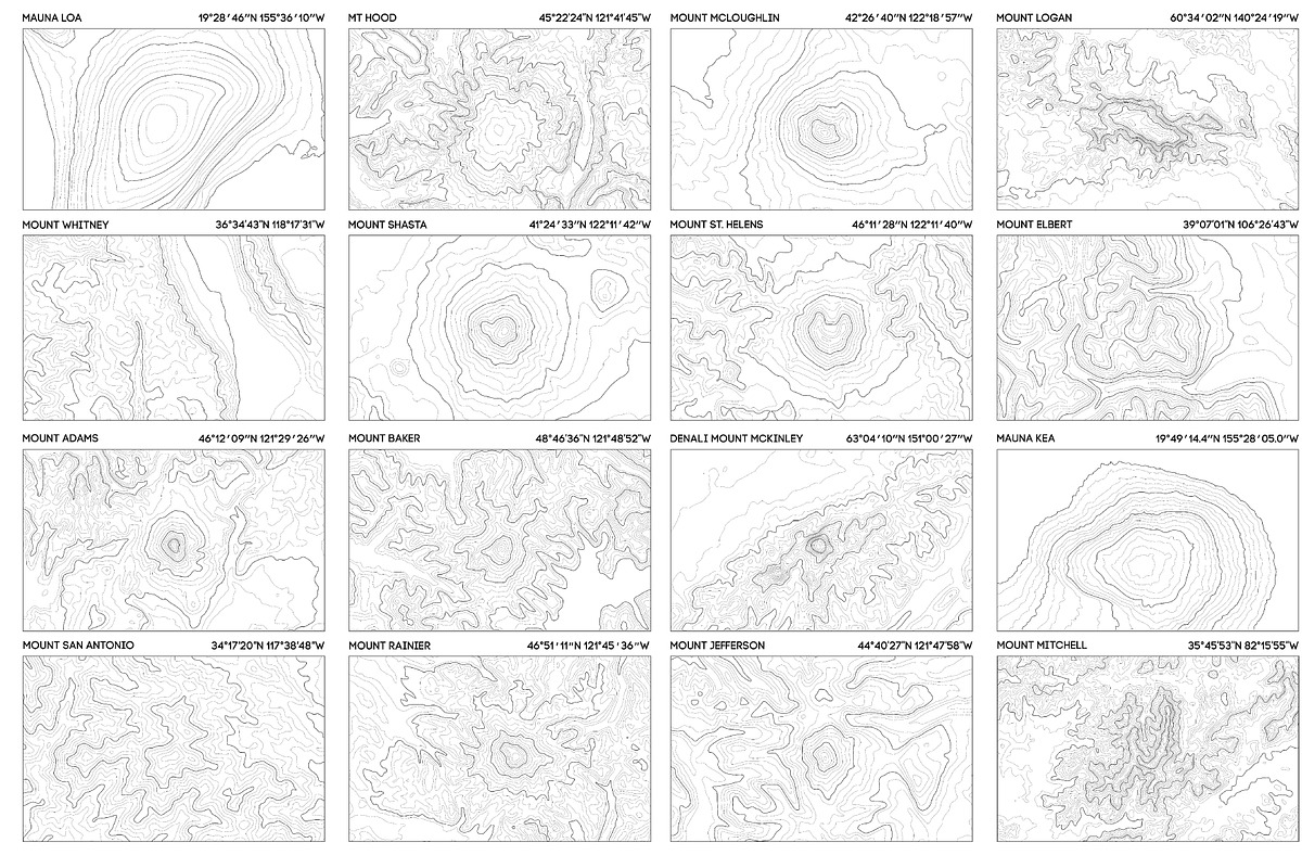 North American Mountains Set, a Texture Illustration by RDShop (Photo 6 of 7)