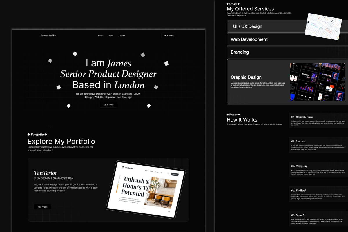 Luminex - Portfolio Framer Template, an UI Kit Template by rizal_yustriadi (Photo 2 of 3)