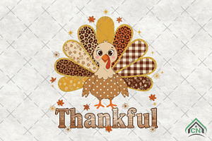 Thankful Turkey Thanksgiving PNG, an Illustration by Craft Nest