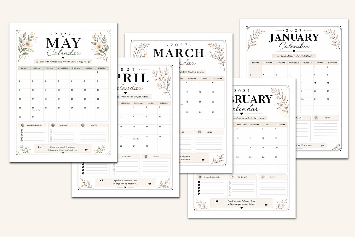 2027 Time Blocking Planner, a Stationery Template by Designmela01 (Photo 3 of 5)