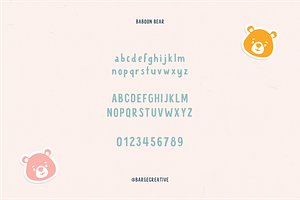 Baboon Bear A Handwritten Font