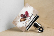 Watercolor Warm Business Card, a Business Card Template by land art (Thumbnail 2 of 9)