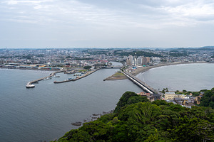 View of Enoshima city from the Island in Japan, an Architecture Photo by GoodGoods