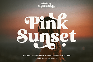 Pink Sunset - Retro Serif