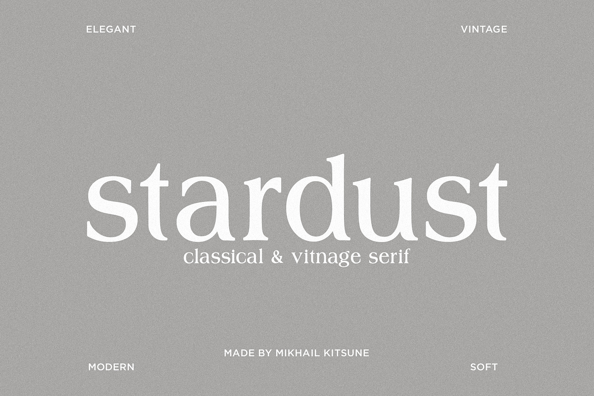 stardust - classical & vintage serif, a Serif Font by Mikhail Kitsune (Photo 6 of 8)