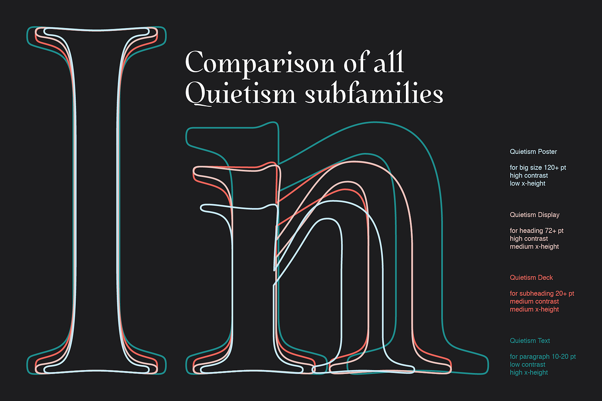 Quietism Display Base Pack, a Serif Font by Michael Rafailyk (Photo 7 of 12)