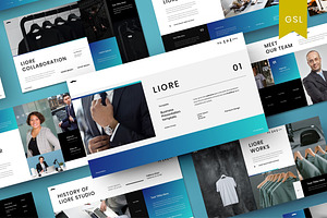 Liore - Business Google Slide, a Presentation Template by Dens Creative Studio