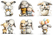 Fluffy Bunny Lamb Easter Clipart, an Illustration by Sublimation Artist (Thumbnail 7 of 7)