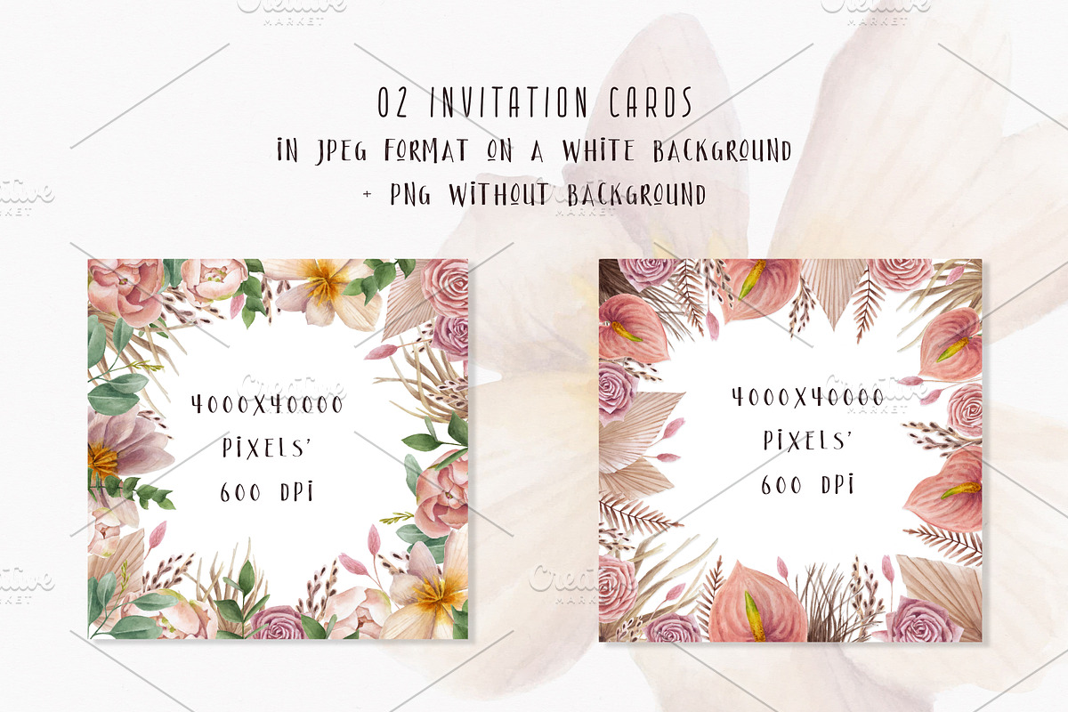 Watercolor set of tropical flowers, an Object Illustration by a_ptichkina (Photo 5 of 8)