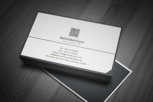 Clean QR Code Business Card 2