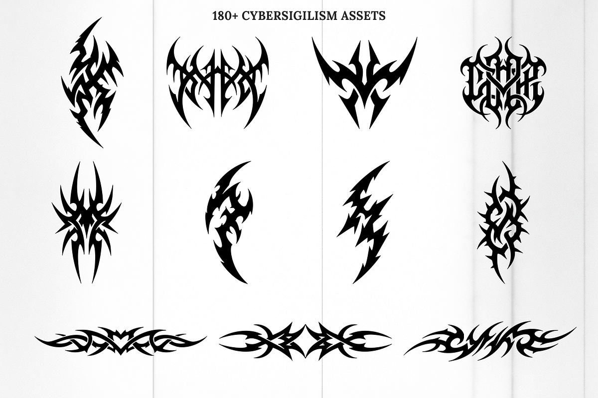 840+ Ornaments&Cybersigilism Bundle, an Object Graphic by Benone Studio (Photo 11 of 11)