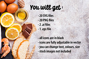20 Allergens stamp outline icons, an Outline Icon by RevolutionizZed (Thumbnail 3 of 3)