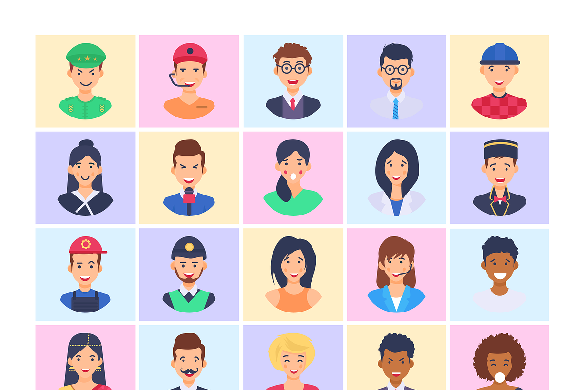 Professional People Avatars, an Emoji Icon by Brickclay (Photo 6 of 8)