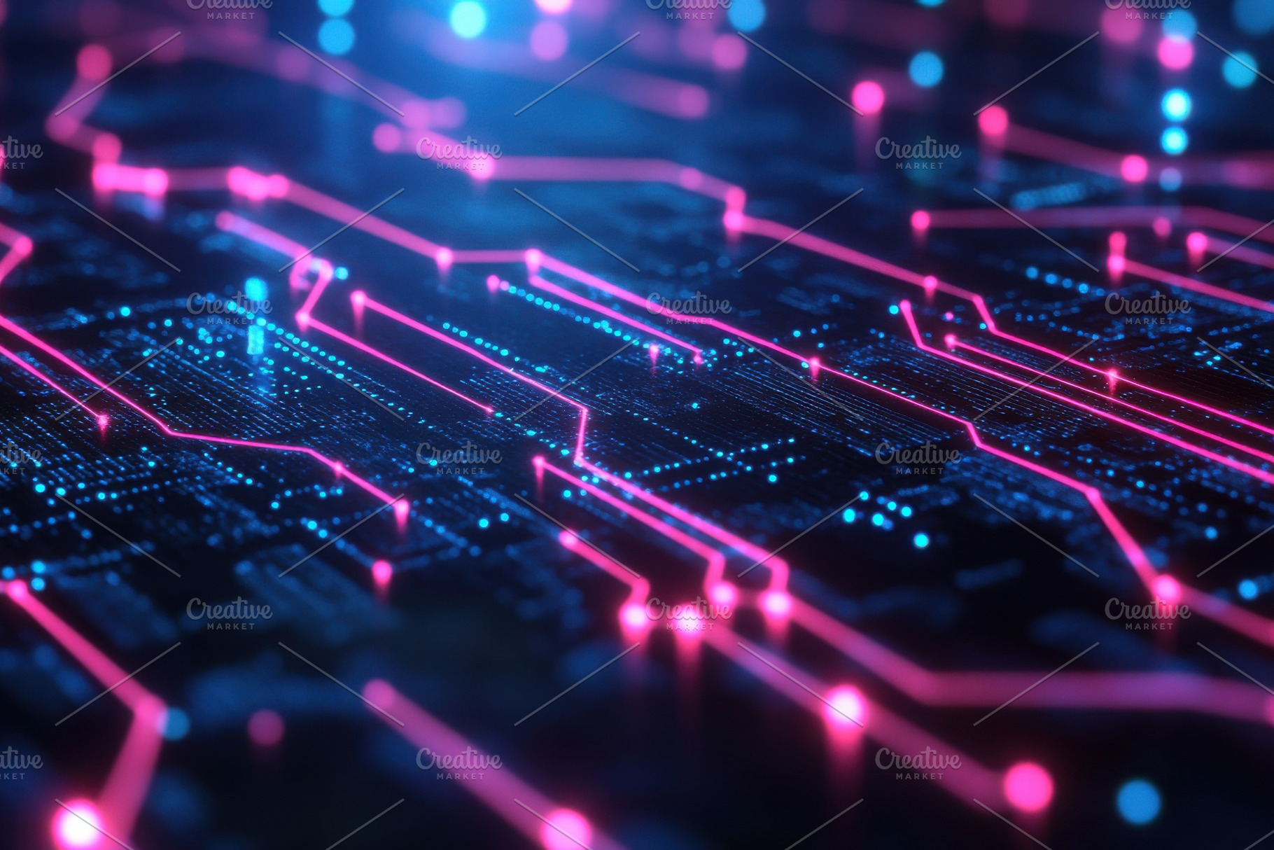 Intersecting glowing neon lines symb, a Photo by Iftikhar Alam
