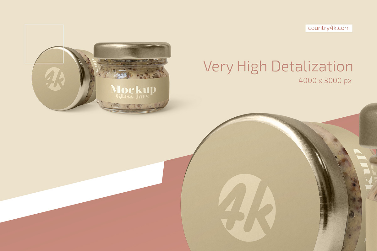 Glass Jars Mockup Set, a Cups & Container Mockup by Country4k (Photo 2 of 4)