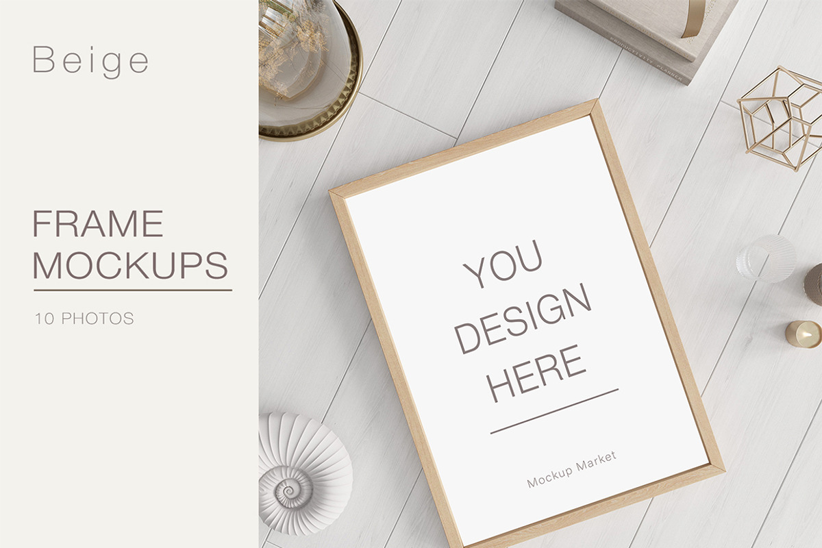 Frame Mockup Kit Beige, a Product Mockup by MockupsMarket (Photo 9 of 9)