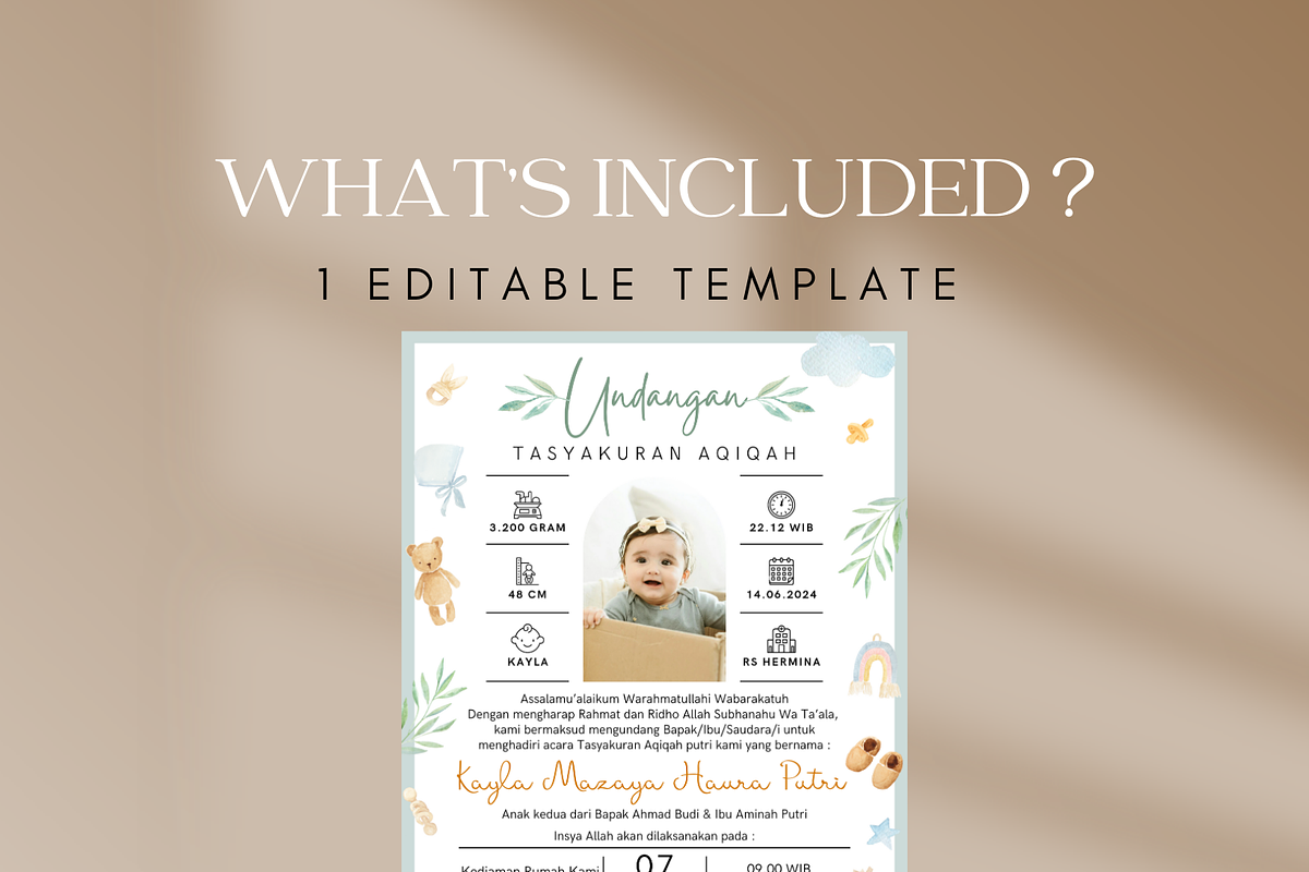Editable Pastel Nursery Baby Canva, an Invitation Template by Blooming Daisy (Photo 2 of 4)