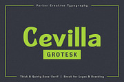 Cevilla Grotesk - Bold & Quirky, a Sans Serif Font by Parker Creative (Thumbnail 1 of 9)