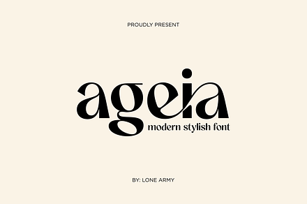 Ageia, a Sans Serif Font by LoneArmy