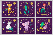 Cute Zodiac signs, an Object Graphic by Maya Ivart (Thumbnail 4 of 10)