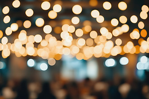 Background of blurred music concert atmosphere with lights, a Background Photo by AlyaAnd