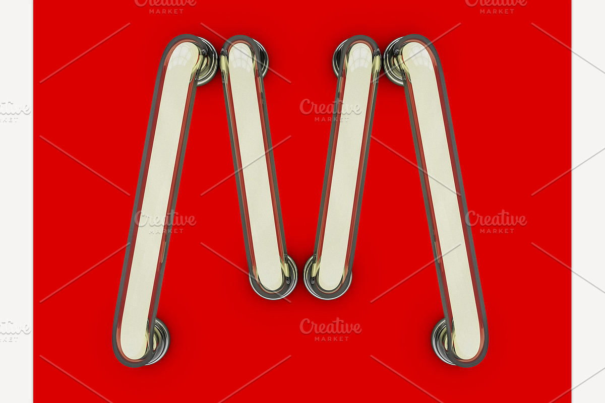 Neon tube font, an Object Graphic by 3D Graphics Shop (Photo 28 of 38)