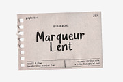 Marqueur Lent Soft Marker Font, a Handwritten Font by Perplexitics (Thumbnail 1 of 10)