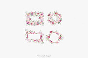 floral clipart watercolor peonies, a Decorative Illustration by Patishop Art (Thumbnail 9 of 10)