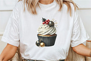 Watercolor Black & Gold Christmas C, a Seasonal Illustration by Rose Art (Thumbnail 5 of 6)