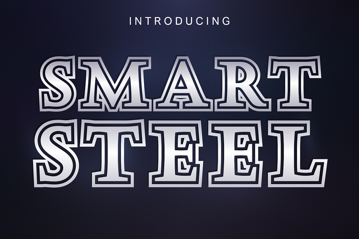 Smart Steel Fonts, a Serif Font by Fox7 By Rattana