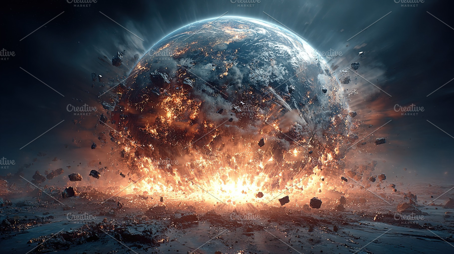 Exploding Planet Earth, a Nature Photo by Ales Munt