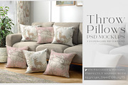 Throw Pillows Mockups, a Mockup by mock-ups (Thumbnail 1 of 21)