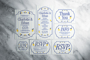 Mediterranean Wedding Invitation, an Invitation Template by The Good Store