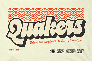 Quakers Retro Bold Script Typeface