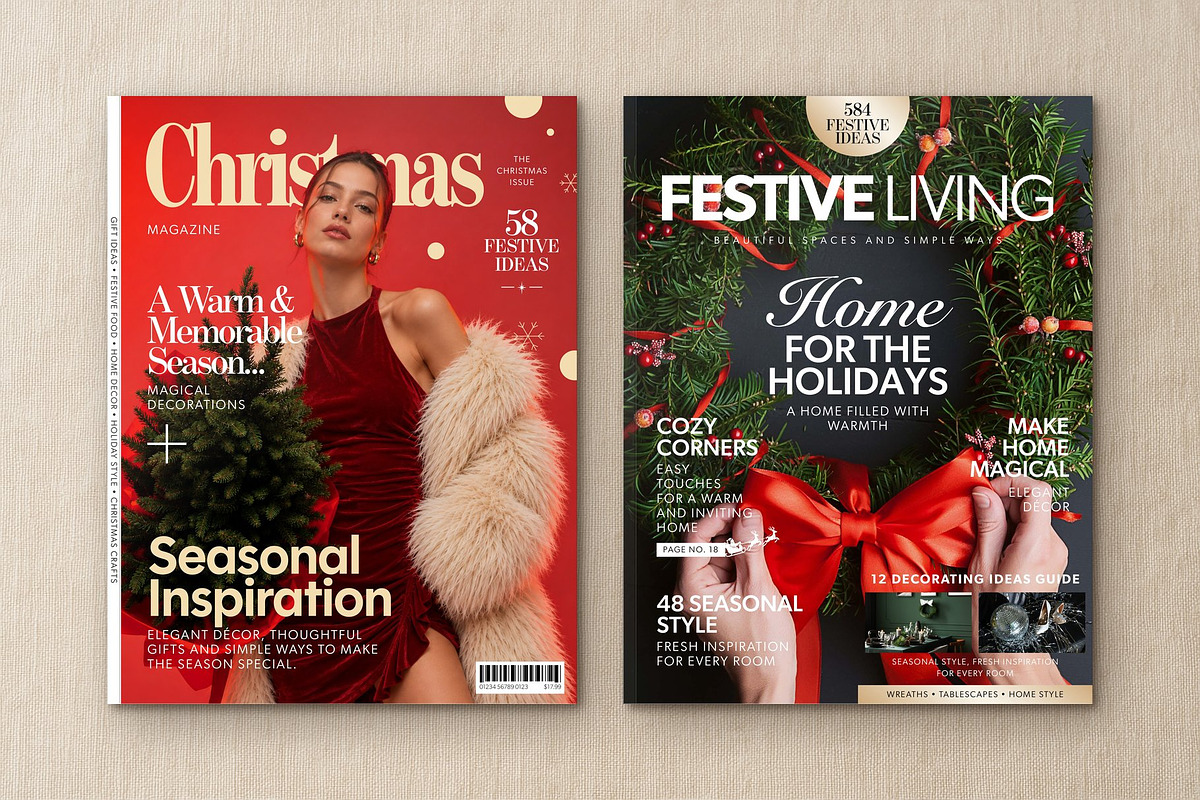 Christmas Magazine Cover Templates, a Magazine Template by BrandPacks (Photo 4 of 5)