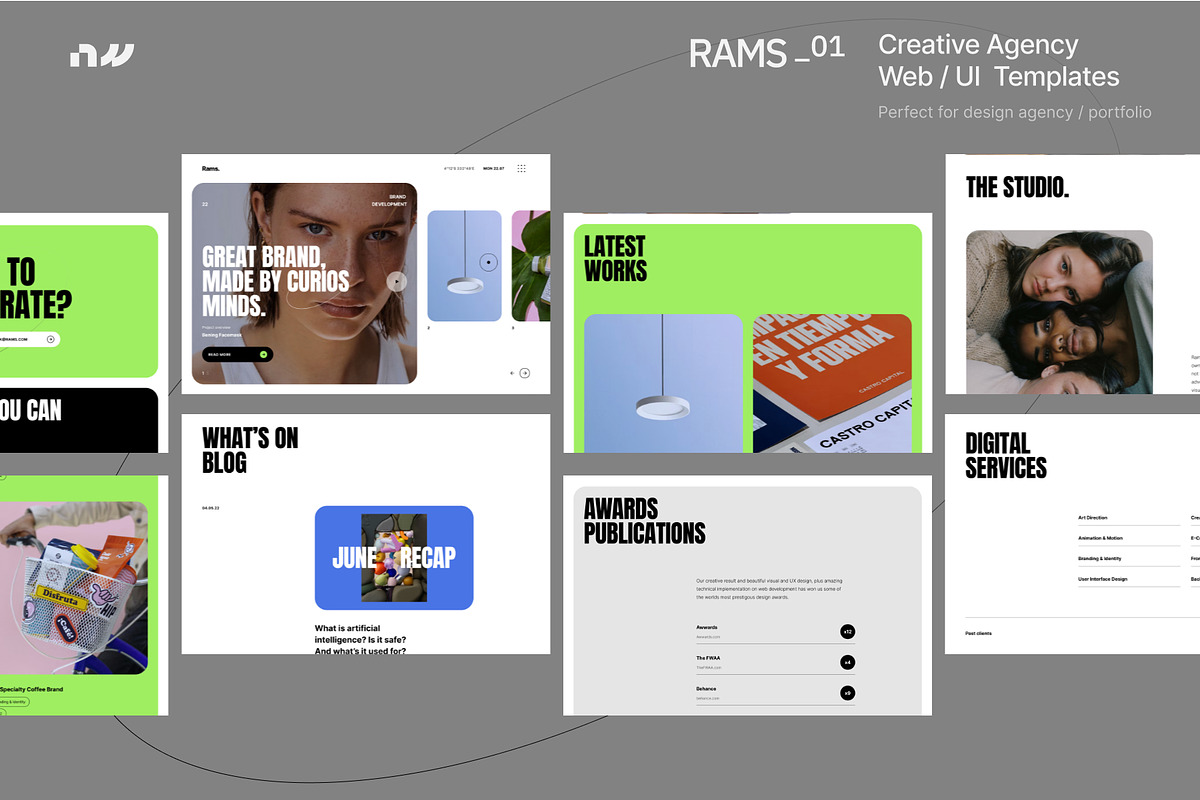 RAMS - Creative Agency Web UI Kit, an UI Kit Template by neuwebz (Photo 2 of 6)