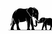 elephant family silhouette design, an Illustration by Amazin_art (Thumbnail 42 of 51)