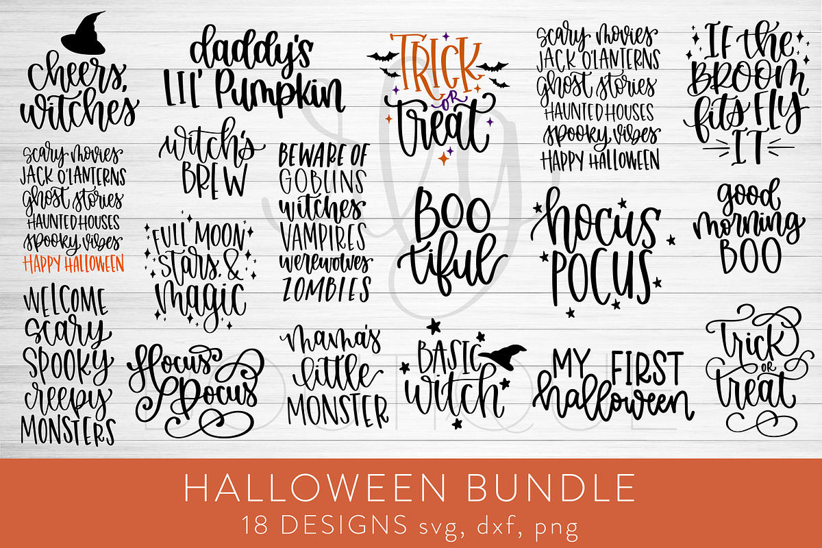 Halloween Hand lettered bundle, a Graphic by Rebecca Lane Graphics