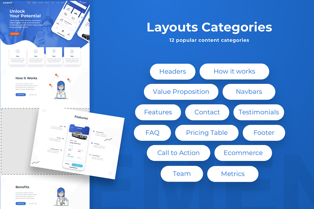 Elemento UI Kit, an UI Kit Template by UI Design Resource (Photo 6 of 6)