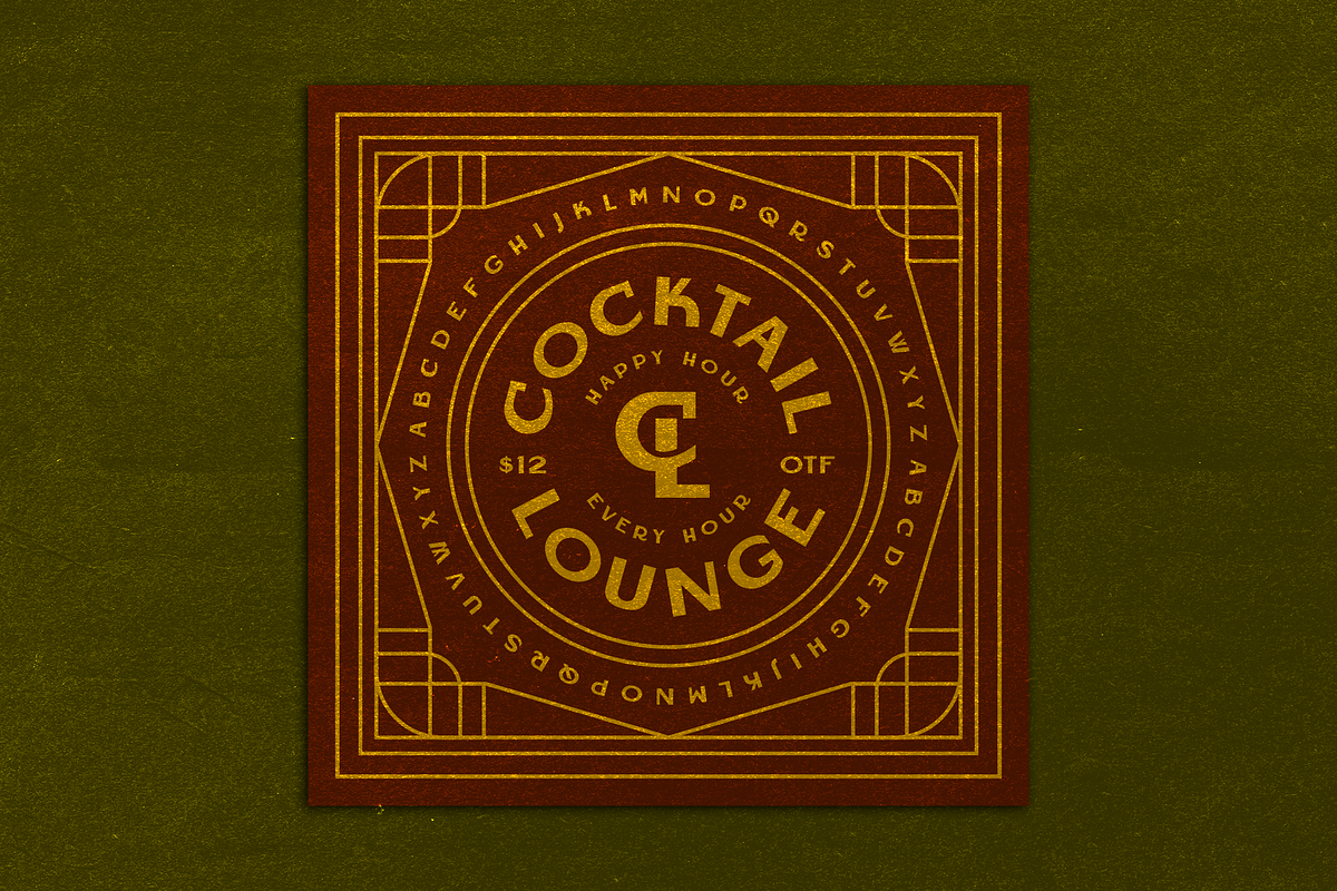Cocktail Lounge Display Font preview 3