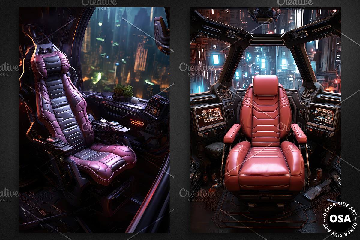 Cyberpunk Vehicle Interior Poster, a Background Graphic by Other Side Art (Photo 4 of 5)