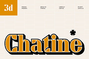 Chatine 3D, a Serif Font by Craft Supply Co. (Thumbnail 1 of 8)