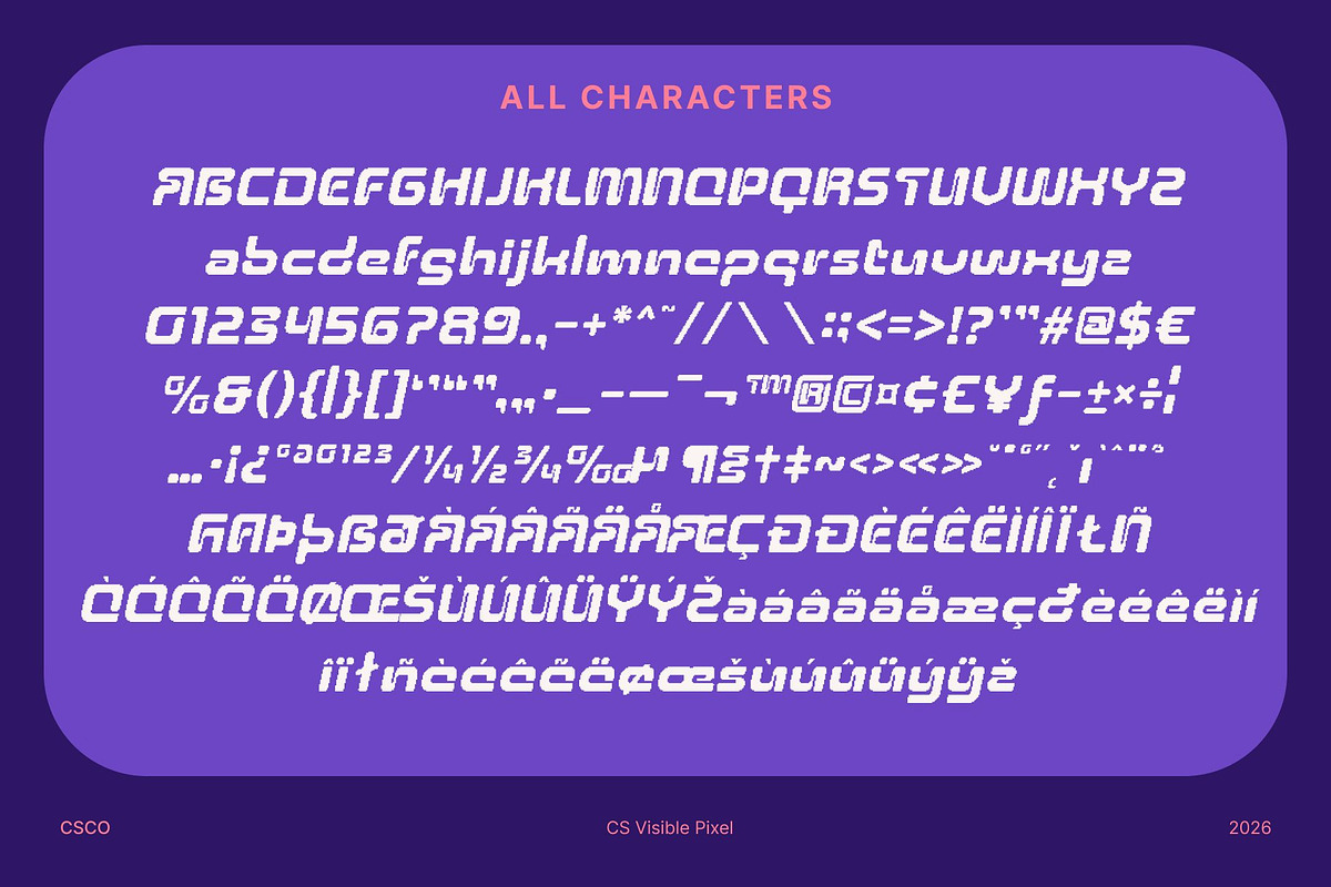 CS Visible Pixel, a Sans Serif Font by Craft Supply Co. (Photo 8 of 8)