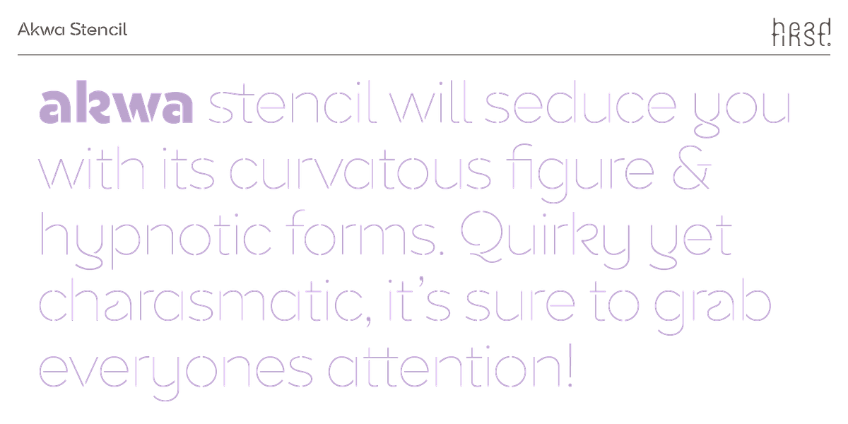 Akwa Stencil, a Sans Serif Font by HeadFirst (Photo 13 of 36)