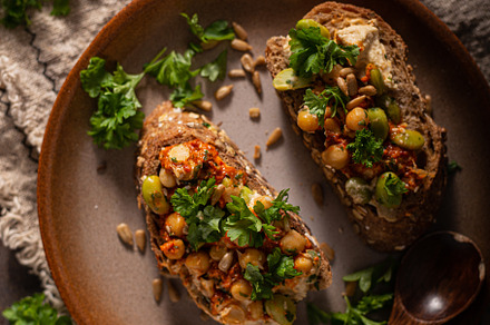 Healthy hummus with bread, a Food & Drink Photo by Stepanek Photography
